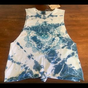 ❤️Yoga t-shirt cut-out shirt size S with mandala